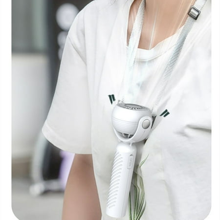 

Krnb622nim Portable Fan Handheld Fan Small Fan USB Rechargeable Battery Operated And 3 Adjust-able Speed Wearable Hanging Neck Fans For Indoor And Travel