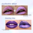 thumbnail image 3 of Brillo de labios HOSAILY Purple Glitter Lipstick Lipstick impermeable, 3 of 6