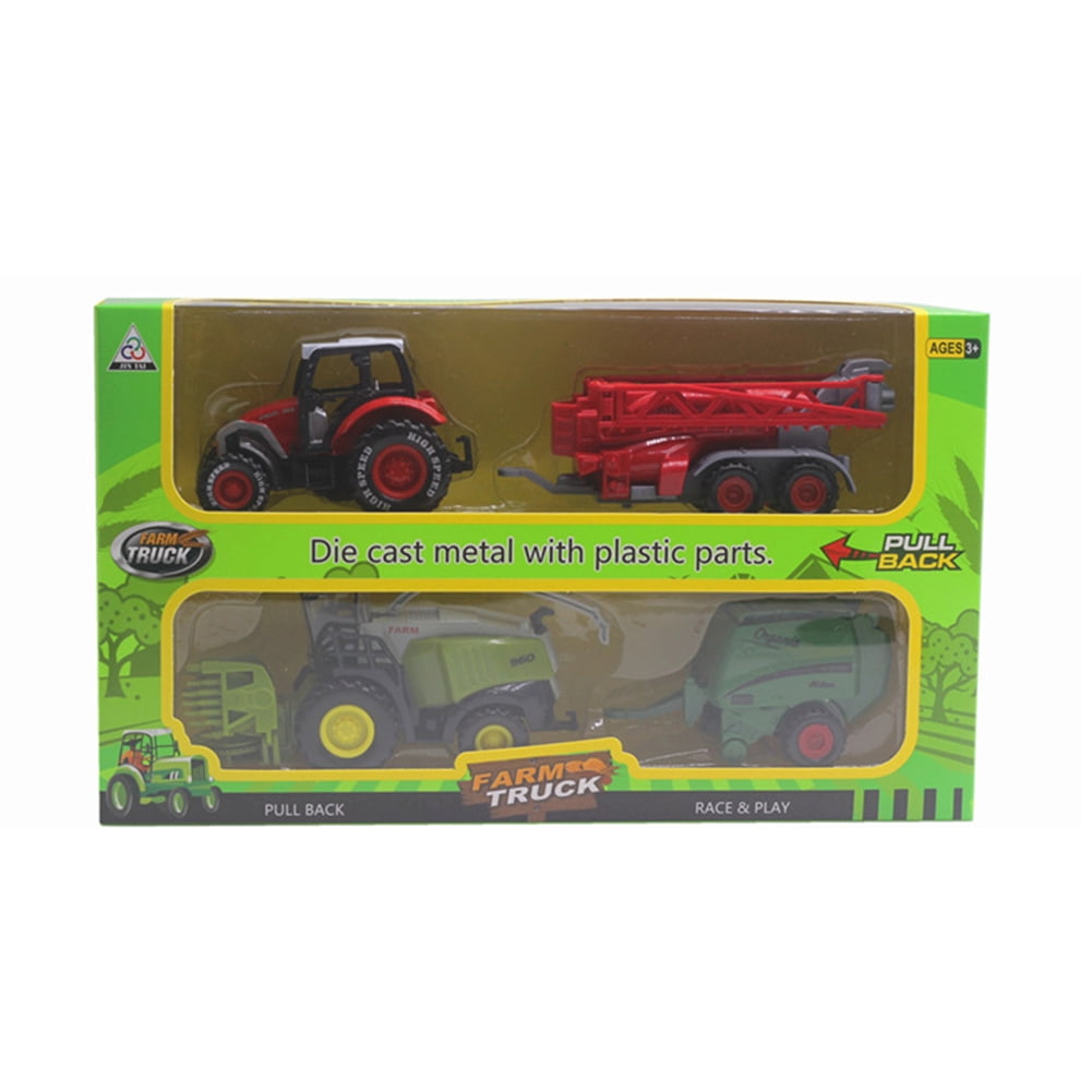 Kids Farmer Tractor Truck Trailer Attachment Xmas Toy Gift For Little Farmers 