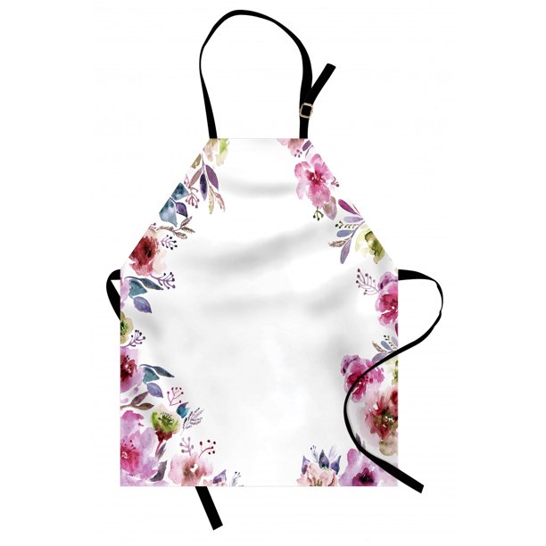 Floral Apron Flower Background with Florets Blooms Bouquet Romance