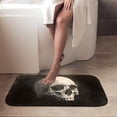 thumbnail image 4 of 1pc Skull Pattern Absorbent Non-Slip Bathroom Thickened Flannel Rug Decor,Soft,Quick Drying,Suitable For Indoor/outdoor Use,Bathrooms,Bedrooms,Kitchens,Terrace,Laundry Rooms,16"x24", 4 of 9
