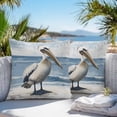 thumbnail image 4 of Pelican Ocean Outdoor Pillow Covers Pack of 2 Modern Bird Waterproof Throw Pillow Covers Decorative Cushion Cases for Patio Garden Tent Balcony Couch 16x16 inch, 4 of 8