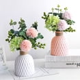 thumbnail image 6 of Visland Flowers Vase ,Ceramic Look Plastic Decor Vase Geometric Style Accent Vases for Home Decor, Living Room, Table, Home, Office Decor, 6 of 7