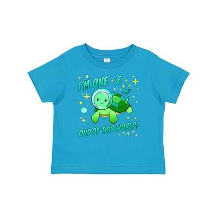 

Inktastic I m 1 and out of This World Cute Space Turtle Gift Baby Boy or Baby Girl T-Shirt