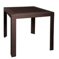 thumbnail image 2 of LeisureMod Mace Modern Outdoor Bistro Dining Table with Woven Weave Design, UV-Resistant Polypropylene Patio Table with Umbrella Hole for Patio, Balcony & Garden, Brown, 2 of 7