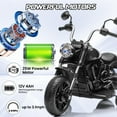 thumbnail image 3 of Yiwa 12V Electric Ride On Motorcycle for Kids, 3-Wheel Toddler Bike with Training Wheels, One-Button Start, Reverse, Headlight, Horn, Music, 3 of 9