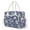 Blue Floral Print, variant on Bulopur Aztec Quilted Lunch Bag for Women Leopard Print Large Insulated Lunch Bag for Adult Soft Tote Bags for Work Travel Gift for Dad