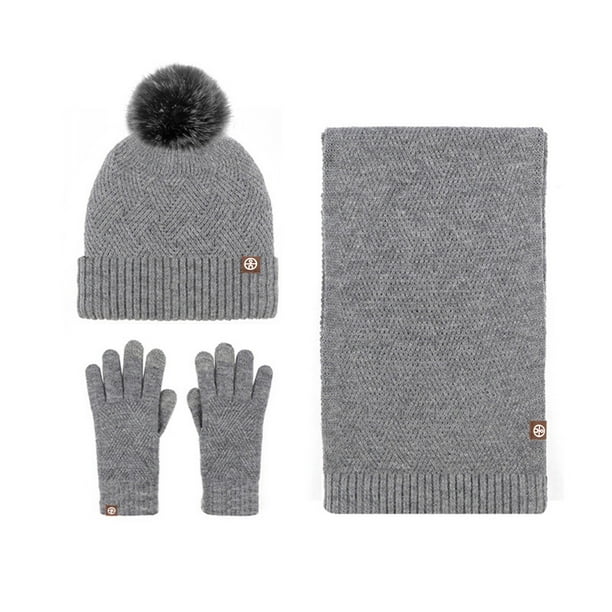 Gorro a prueba de viento para adultos, ciclismo, esquí, gorro de punto, bufanda, conjuntos de mascarilla, gorro de punto cálido, bufanda para mujer