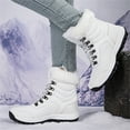 thumbnail image 6 of YOURDIARY Snow Boots Women Winter Warm Waterproof Anti-Slip Ankle-High Boots Deep Tread Sole Faux Fur Lined Hiking Outdoor Comfortable, 6 of 9