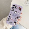 thumbnail image 1 of Phone Case for For Apple iphone 12 Pro Max 11 Mini Girls Anti-drop Cartoon Cinnamoroll Kuromi Hello Kitty Silicone Printed Cover ZR, 1 of 7