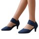 thumbnail image 3 of MKLEKYY Sandalias de Mujer de Playa Sandalias de Tiras Con Punta Puntiaguda de Gamuza para Mujer Con Tacones de Bloque de Color Sólido para desplazamientos, 3 of 4