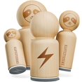 thumbnail image 2 of Lightning Bolt Thunderbolt Rubber Stamp for Stamping Crafting Planners - 1/2 Inch Mini, 2 of 4