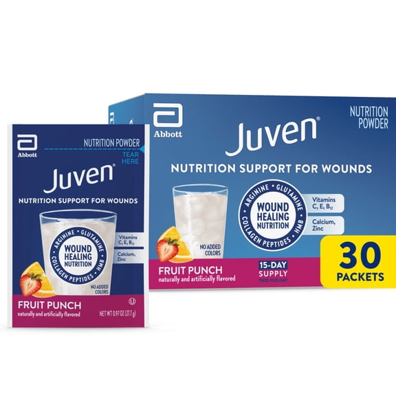 Juven Therapeutic Nutrition Drink Powder, Fruit Punch, 30 Packets