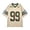 Beige, variant on Trendfront Womens Number 99 Graphic Football V Neck Short Sleeve Oversized Fit Stripe Game Day Football Fan Match Day Athletic Sports Top