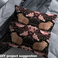thumbnail image 2 of jejeloiu Kawaii Cartoon Capybara Fabric by the Yard 1 Yard,Romantic Sakura Home Decor Fabric by the Yard,Brown Black Pink Sewing Fabric For Girls Teens,Breathable Home Decor, 2 of 6