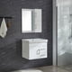thumbnail image 2 of mueble para baño flotante victoria 24" blanco pvc con espejo botiquín y lavabo, 2 of 8