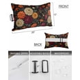 thumbnail image 3 of Pack of 4 Outdoor Lumbar Pillow Covers 12x20 Inch, Boho Floral Waterproof Throw Pillow Covers Set, Vintage Blossom Dahlias Rose Rustic Plants Decorative Cushion Cases for Patio Porch Car, 3 of 7