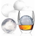 thumbnail image 4 of Molde redondo para hacer bolas de hielo para cócteles de whisky | Molde de silicona reutilizable con tapa | Esfera de hielo grande de fusión lenta para bebidas, 4 of 6