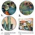 thumbnail image 3 of Designart "Watercolor Depiction of Floral Pottery in Blue I" Geometric Framed Wall Art - Bohemian Blue Boho Pottery Entryway Framed Wall Art Print, 3 of 6