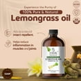 thumbnail image 2 of TRATAK ORGANICS Lemongrass Essential Oil 4 fl oz - 100% Pure & Natural Premium Grade for Aromatherapy and Diffuser, 2 of 8