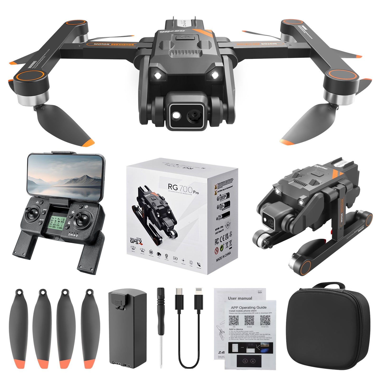 EACHINE E520S GPS Drones for Adults, 5G WIFI FPV Drones with 