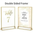 thumbnail image 6 of NIUBEE 6 x 4 Clear Acrylic Sign Holder, Gold Frame Double Sided Table Menu Holders, Table Number Holders for Wedding Table Number, Restaurant Sign Holder, 6Pcs, 6 of 11