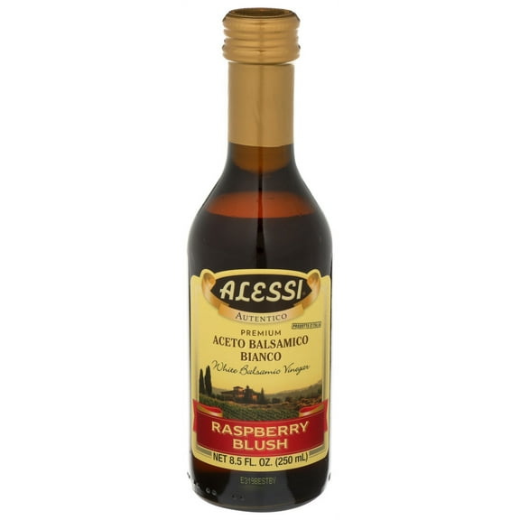 Alessi, Aceto Balsamico Bianco Raspberry Blush Vinegar, Case Of 6, 8.5 Fl Oz