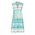 thumbnail image 7 of Summer Saving Wycnly Sundresses for Women Sleeveless V-Neck Geometric Print Knee-Length Dresses Loose Ruffle Hem Plus Size Vintage Midi Summer Dress Green Up to 65% off, 7 of 7