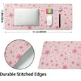 thumbnail image 2 of Pink Cherry Blossom Gaming Mouse Pad - XL Cute Anime Aesthetics, Kawaii Flowers Large Mousepad, Non-Slip Rubber Base, Long Keyboard Desk Mat for Computer, 31.5x11.8 Inch, 2 of 6
