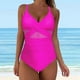 thumbnail image 2 of MKLEKYY Trajes De Baño Completo Mujer Women Mesh 1 Piece Swimwear Push Up Padded Bikini Swimsuit Training Athletic Swimwear Sport Shirred Tank Swimwear Vintage Bathing Suits, 2 of 4