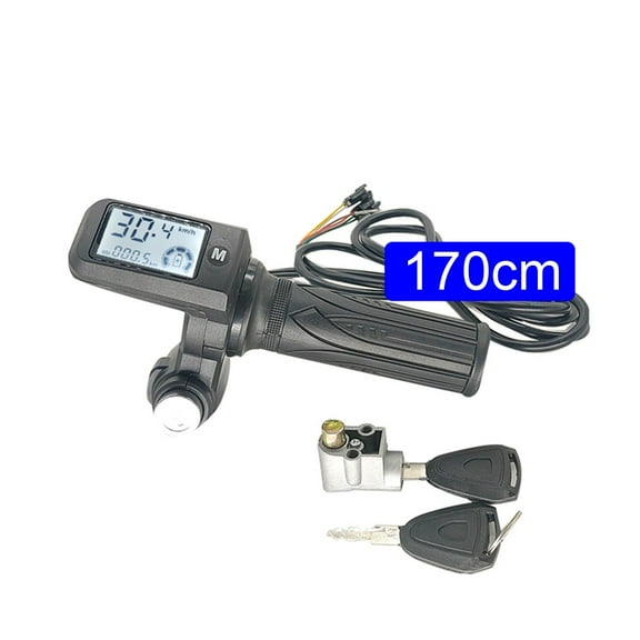 1Pcs 48V E-Bike Throttle Handle Grip And Lcd Display 170cm Cable with 2 Keys E Square Screen 2