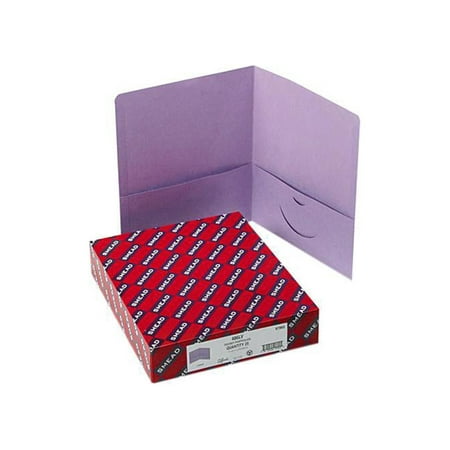 UPC: 0086486878654 | Smead 87865 Two-Pocket Portfolio  Embossed Leather Grain Paper  Lavendar  25/Box