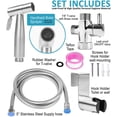 thumbnail image 2 of Greenco Handheld Bidet Sprayer, Stainless Steel Brushed Nickel Design, 2 of 6