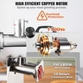 thumbnail image 3 of HCY Electric Meat Grinder, 396 Lb/H Capacity, 1100W (4600W MAX) Industrial Meat Mincer with 2 Blade, 3 Grinding Plates, Sausage Tubes 304 Stainless Steel Commercial Meat Grinder, ETL Listed, 3 of 6