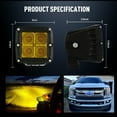 thumbnail image 5 of Biglion.x 3 inch LED Cube Lights Offroad Driving Work Fog Yellow Amber Spotlights Square Pods Lights 8000LM IP68 IP69K Universal, 5 of 7