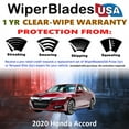 thumbnail image 2 of 2020 Honda Accord Beam Wiper Blades Wipers w/1yr Warranty (Set of 2) (WiperBladesUSA), 2 of 5