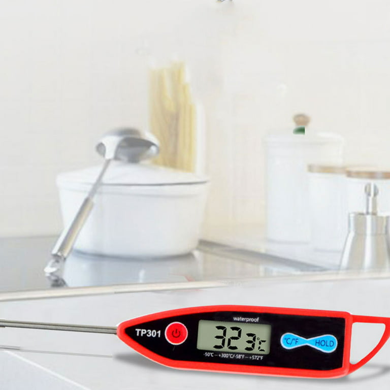 Food Thermometer,Digital Water Thermometer for Liquid, Candle, Instants  Read with Waterproof for Food, Meat, Milk, Long Probe,Digital Meat  Thermometer