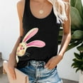 thumbnail image 2 of frariair Easter Shirts for Women Summer O Neck Top Sleeveless TShirts Rabbit Pattern Print Tank Tops Graphic Tees Summer Tank Top, 2 of 5