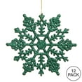 thumbnail image 2 of Vickerman M101604 8 in. Green Glitter Snowflake 12-Pvc Box, 2 of 2