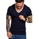 thumbnail image 4 of Manga Corta Camisetas Hombre Cuello V Slim Fit Comoda 2 Pcs, 4 of 8