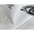 thumbnail image 4 of Ambesonne Eyelash Quilted Bedspread Set 3 Pcs, Feather Butterfly Woman, Queen Size, Black White, 4 of 5