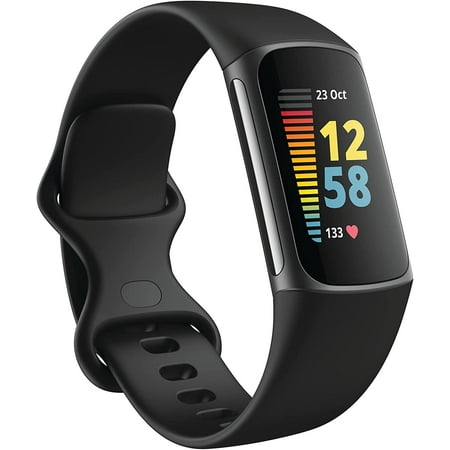 Fitbit Charge 5 Fitness Tracker - Black/Graphite Stainless Steel