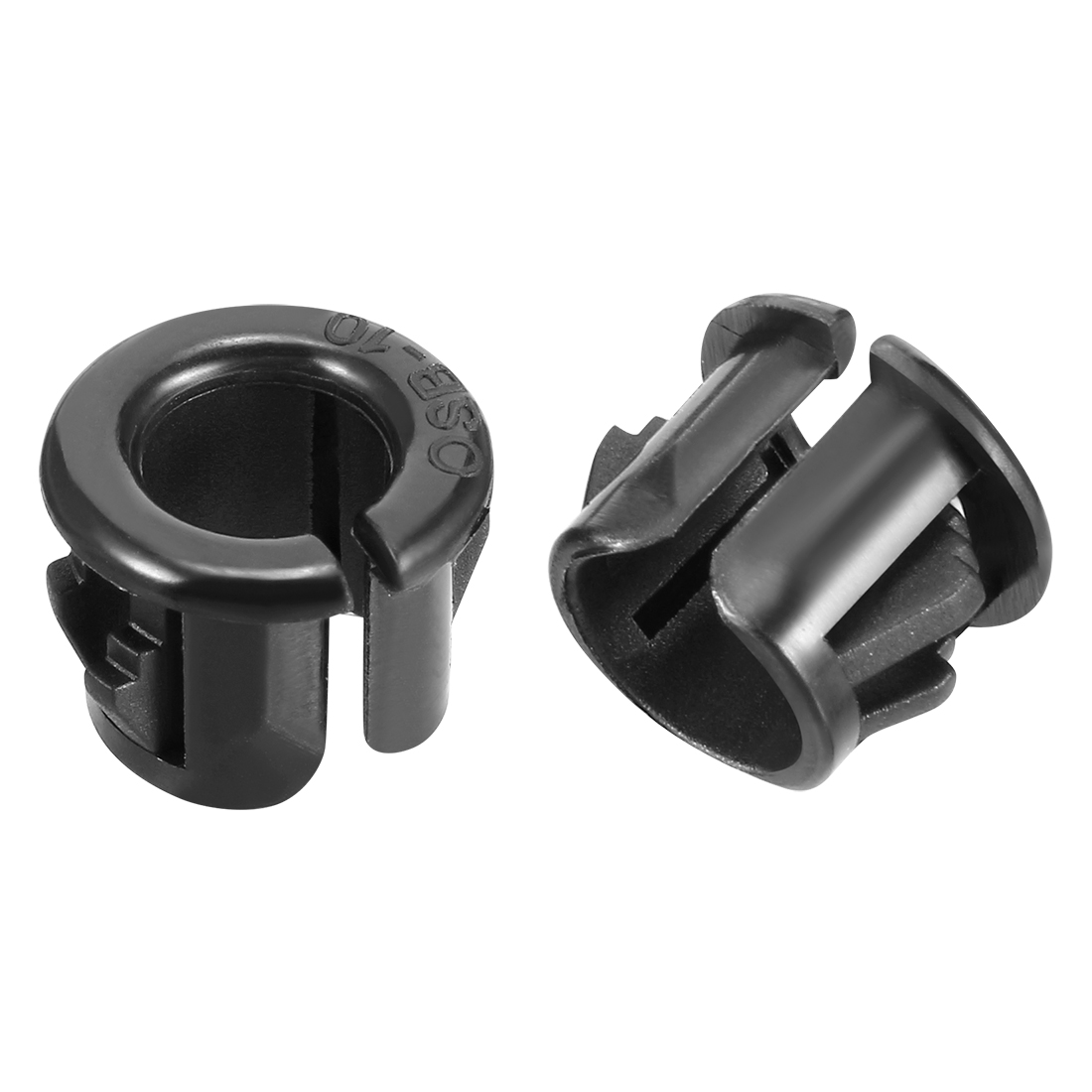 200pcs 10mm Mounted Snap in Cable Hose Bushing Grommet Protector Black