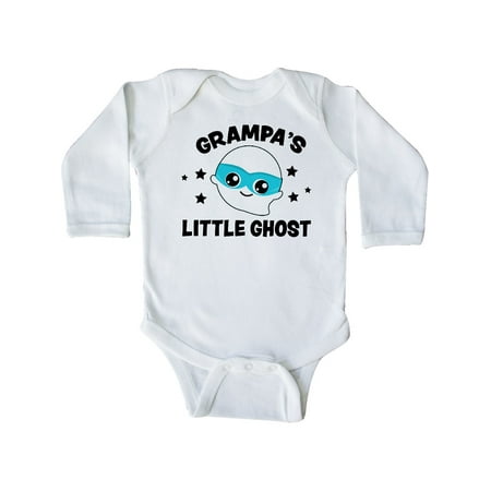 

Inktastic Cute Grampa s Little Ghost with Stars Gift Baby Boy or Baby Girl Long Sleeve Bodysuit