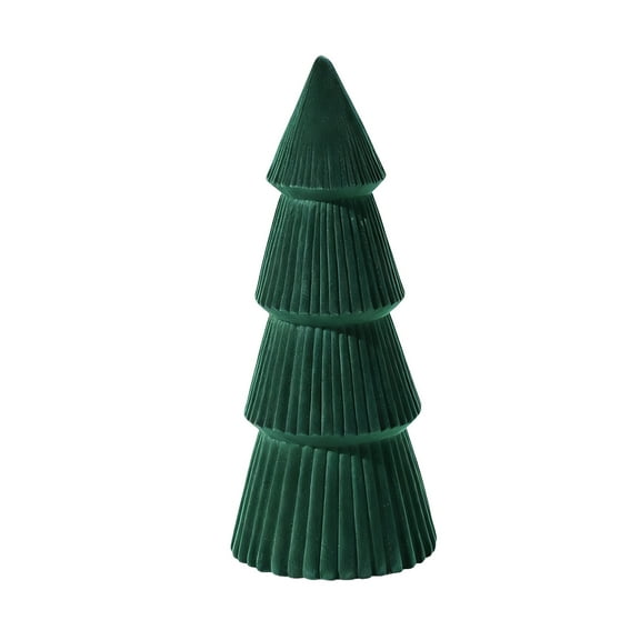 Christmas Decorations Indoor, Resin Christmas Tree Green Modern Cone Tabletop Trees for Xmas Winter Home Room Holiday Decoration (22Cm)