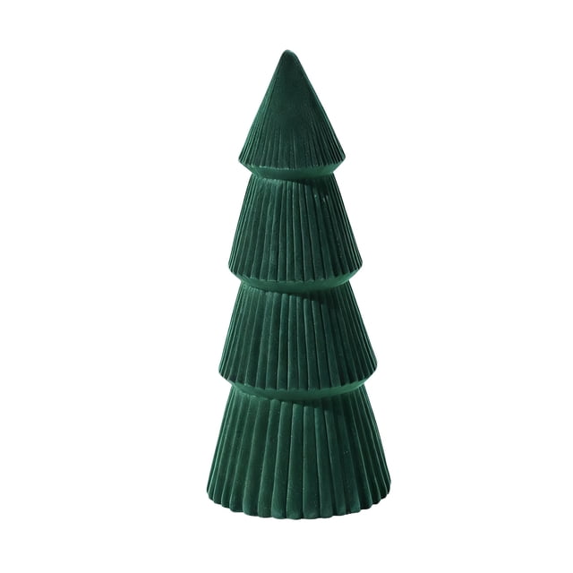 Green M Resin Christmas Tree Tabletop Ornament, Mini Desktop Holiday Decoration For Home Office Shelf