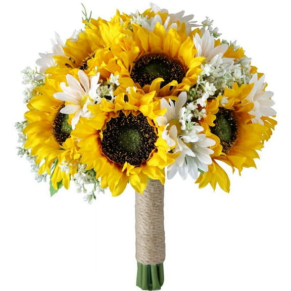 Artificial Sunflower Romantic Handmade Holding Flower, Fake Flower Party Church,1 x Holding flowers,as shown