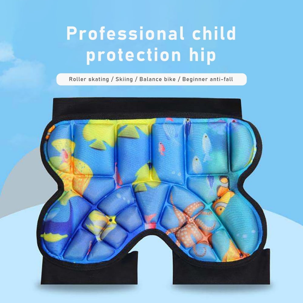 Kids Thickened Roller Skating Butt Guard Gear Hip Padded Protective Shorts 