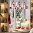 thumbnail image 3 of Red Christmas Snowman Valances for Windows, 42 x 18in, Xmas Balls Box Pine Trees Snowing Grey Rod Pocket Kitchen Valance Curtain Light Filtering Window Treatments for Living Room Bedroom, 1 Panel, 3 of 7