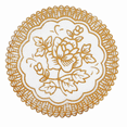 thumbnail image 4 of 48 Beautiful Gold Colored Dining Table Coasters with Flowers, 4 of 7